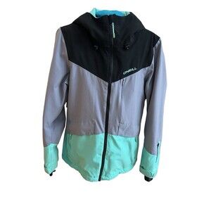O'Neill Women's Small Ski & Snowboard Jacket (Coral Atlantic-Deep) Slim Long
